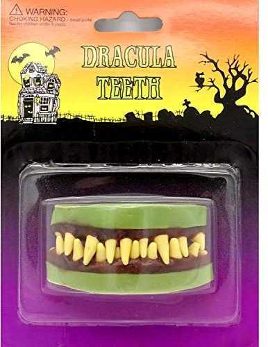 Rodermund Vampir Monster Gebiss - Vampirgebiss - Ober- und Unterkiefer - Erwachsene - Halloween & Karneval Monster Kostüm Zubehör