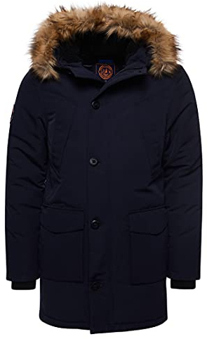 Superdry Herren Everest Parka Nordisch Chrom Marineblau S