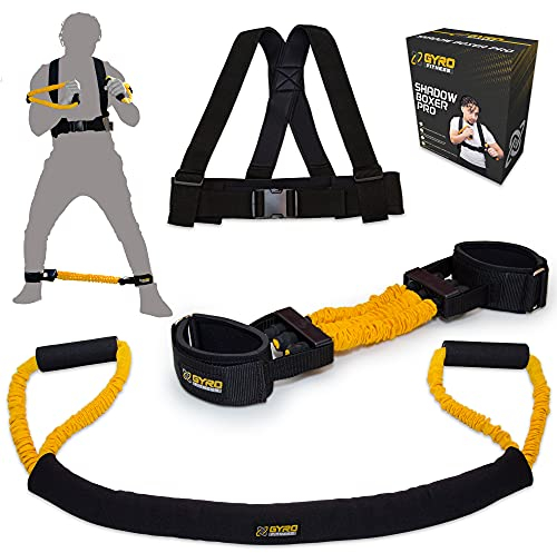 GYRO FITNESS | Shadow Boxer Pro | Box-Widerstandsbänder-Set für Schattenboxen, kommt mit Knöchel-Widerstandsbändern mit Manschetten und Knöchelriemen | ideale Ergänzung für Ihre Heimboxausrüstung