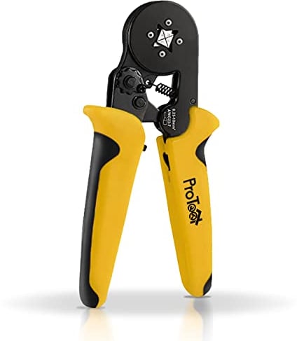 Pinza Crimpatrice, ProTool Pinza per crimpare puntalini, Aggraffare estremità cavi, connettori del cavo, terminale isolato 0.25-10 mm² - Strumento crimpatura capicorda