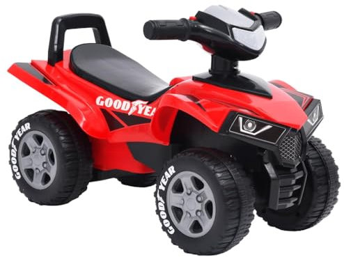 vidaXL Aufsitz Quad für Kinder Elektromotorrad Elektroquad Kinderquad Kinderauto Elektroauto Motorrad Kinderfahrzeug 18-36 Monate Rot