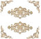 Pamtns 6 Pièces Bois Sculpté Decoration Moulure Decorative Bois Sculpté Meuble Applique en Bois Sculpté de Style Européen Moulure Decorative Bois Sculpté Coin Onlay Appliques