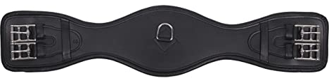 ARBO-INOX Sattelgurt Dressurgurt in anatomischer Form Leder Schwarz (75cm)