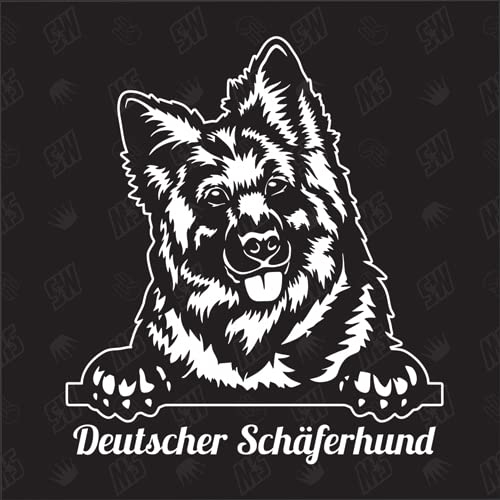 Deutscher Schäferhund Version 7 - Sticker, Aufkleber, Hundeaufkleber, Autoaufkleber, Hund, Auto, Hunderassen, Mischling, Mix, Tiere, Haustier (AUCH MIT Wunschname MÖGLICH)