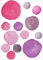 wolga-kreativ Wandtattoo Wandsticker Wandbild 60 Stück Wasserfarben lila pink Punkte Tupfen Set Wanddeko Set Kinderzimmer Spielzimmer Babyzimmer Mädchen Junge-n Baby Zimmer wandtattoo