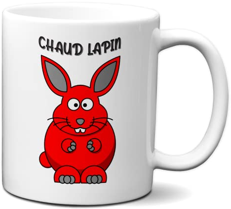 Tasse-Mug Humour Chaud Lapin Idée Cadeau Homme Amusant Rigolo Original
