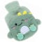 Hot Water Bottle, Hot Water Bag with Cover, Hand Feet Warmer, Hot Compress and Cold Therapy, Christmas Gifts for Boys Girls Kids (Dino)