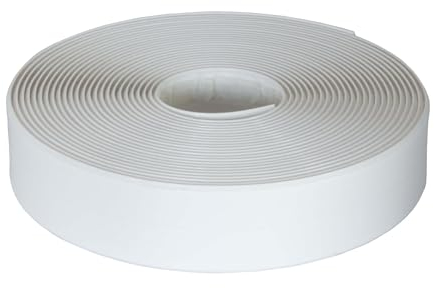 Dalsys 5m Dichtungsband selbstklebend wasserdicht Weiß 1,1x1,1cm, Kantenschutz selbstklebend, geeignet für Bad, Küche, Fenster