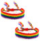 Taozoey Regenbogen Armband, 2 Stück Pride Armband, LGBT Armbänder, Gay Pride Armband, Lesbian Armband, Homosexuell Armband für Männer und Frauen, Festival Bändchen CSD Pride Lgbt