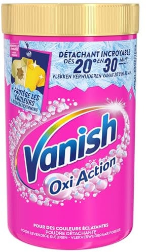 Vanish Oxi Action Booster de Lavage Détachant Textile et Anti-décoloration Poudre efficace dès 20° - Pot de 1410g
