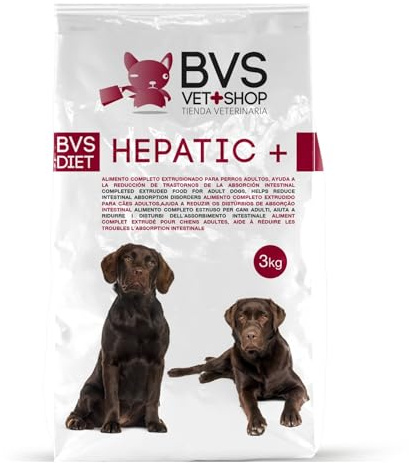 BVS Vet Shop | Diet Hepatic Plus para Perros | Recomendado para la reducción de trastornos de la absorción intestinal, hepáticos, renales y cardiacos | Razas Medianas y Grandes | 3 kg