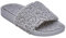 Ladies Womens Faux Fur Sliders Furry Slippers Flip Flop Casual Shoes Size 3-8 Grey-5077 4