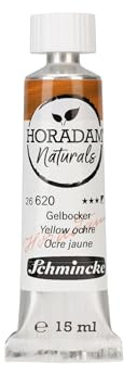 Schmincke - Horadam Naturals, Gelbocker, 15 ml, 26620006, feinste vegane Wasserfarbe, natürliche Pigmente, Verbindung Aquarell & Gouache, Tube