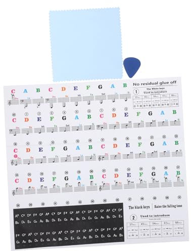 GOOHOCHY Piano Key Sticker Keyboard Guide Decal Beginner Piano Sticker for Keys Letters Removable