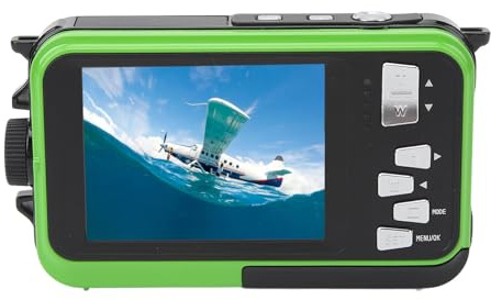 Underwater Camera, 48MP 2.7K HD 10FT Waterproof Digital Camera with Dual Screens, 16X Digital Zoom, Built in Fill Light, 650mAh Battery, for Snorkeling Swimming Surfing