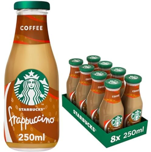 Starbucks® - Frappuccino Coffee - Bouteilles 8 x 250ml - Café Frappé Prêt-à-Boire - Vendu en lot de 8