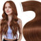 LaaVoo Rot Tape Extensions Echthaar Rotbraun Echthaar Extensions Tape Remy Haar Extensions Seamless 50cm Tape in Extensions Echthaar Unsichtbar 50G 20PCS #33