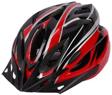 Amagogo Fahrradhelm Fahrradhelm für Damen und Herren Belüftung Sporthelme Fahrradhelm für Skateboarding Radfahren Rollschuh, rot schwarz