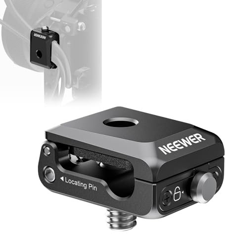 NEEWER Spring Loaded Cable Clamp, 2 Pack, Camera Cage Cable Organizer with Removable Anti Twist Locating Pin, 1/4 Screw, Quick Release Lock, Foam Pad for HDMI, USB, Headphone, Shutter Cables, UA073