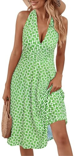 Robe Cérémonie Femme Cache-Ventre Chic et Élégante - Longue Robe Fluide Vert Sauge pour Mariage, Invitée, Soirée, Bal, Été - Taille M