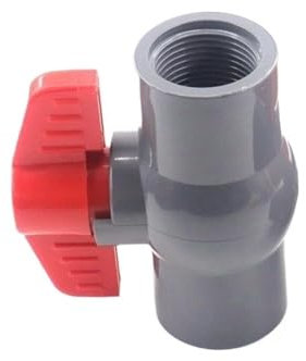CHATROOM 1 stücke 1/2 ~ 2 Gewinde Und Buchse Typ Grau PVC Kugelhahn Gartenbewässerungsarmaturen Aquarium Fisch Tank Schalter Wasserventil(ID 63 mm)