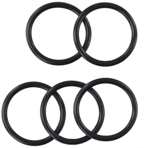 Gdfnmogo O-Ring Dichtungen für 38 mm Standard-Badewannen-Waschbecken, Silikon, 5er Pack, Schwarz