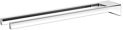 KEUCO Rose Handtuchhalter zweiarmig, 45 cm, ohne Bohren, Metall verchromt, Made in Germany, starr, inkl. Klebeset und Schraubset, Handtuchstange zum Kleben oder Schrauben