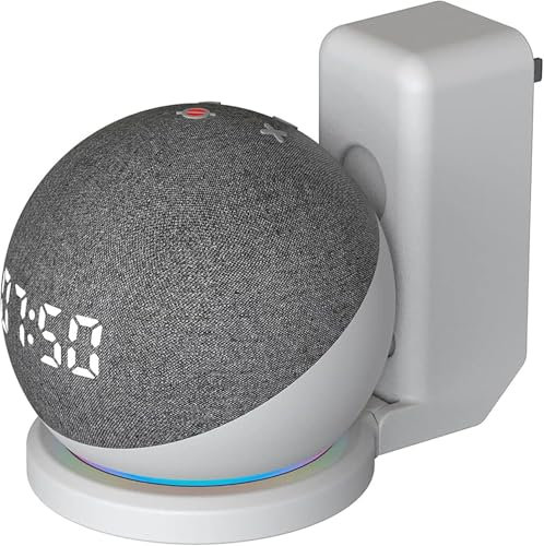 Wandhalterung Steckdosenhalterung für Echo Dot 3/Dot 4/Dot 5 Lautsprecher,Lautsprecherständer Zubehör für Echo Dot 5/Dot4/Dot3,Platzsparend-Ständer mit integriertem Kabelmanagement