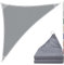 Toldo Vela de Sombra Triángulo 2m x 3m x 3.6m HDPE Transpirable Prevención Rayos UV Impermeable Toldos Exterior con Cuerda para Jardín Patio Exteriores Arena Terraza Balcón - Gris