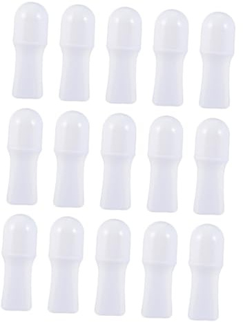 NOLITOY 15 Pièces Lot de Flacons Roll Plastique avec Bille Roulante Bouteilles Rechargeables pour Huiles Essentielles et Eaux de Cologne Pratique pour Voyage et Usage