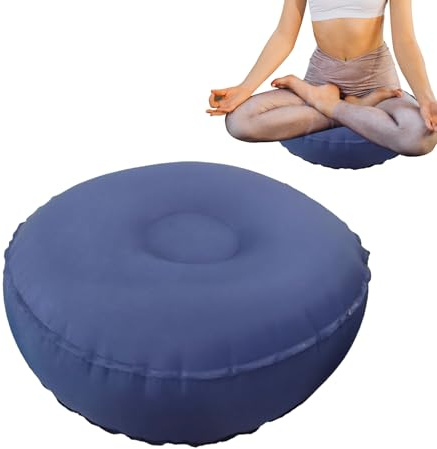 Yoga-Bodenkissen zum Sitzen Faltbare Tragbare Polstersitze Pilates Übung | Meditationsstützkissen Aufblasbarer Fußhocker Indoor Outdoor Training Pilates Zen Entspannung Erwachsene