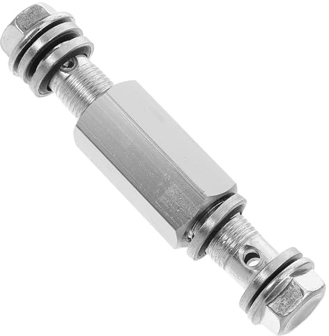 Outanaya Raccord de Rallonge Flexible pour Durite de Frein Moto, Adaptateur Métallique Connecteur Double, Compatible Divers Équipements Moto pour Entretien et Couleur Aléatoire
