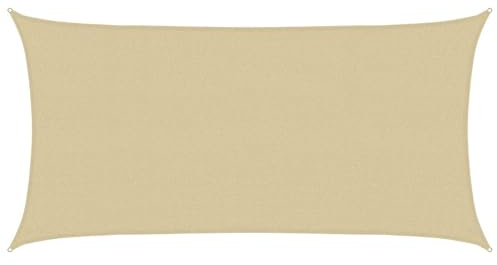 vidaXL Sonnensegel 2,5 x 6 m HDPE Rechteckig Beige