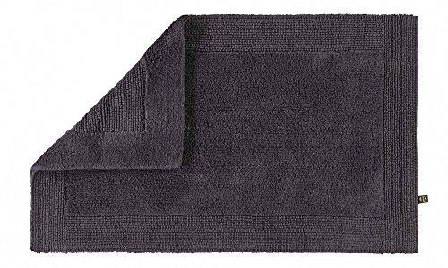 RHOMTUFT Prestige Badvorleger, 100% Baumwolle, 02 Zinn, 60 x 60 cm, WC-Vorleger ohne Passform