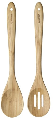 Cuisinart Green Gourmet Bamboo Solid and Slotted Spoons, 2-Pack