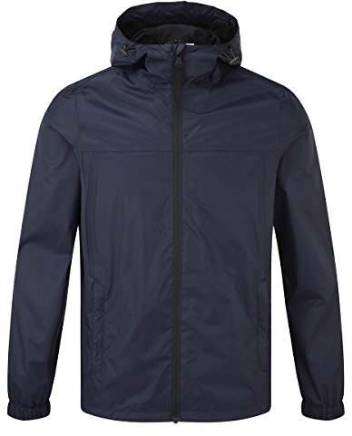TOG24 Craven Mens Waterproof Packaway Jacket with Bag, Full Length Zip and Adjustable Hood, Breathable, Windproof