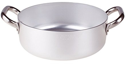 Pentole Agnelli ALMA10632 Cm 32 Agnelli Alluminio Professionale, 8.4 L, Acciaio Inossidabile, Argento, 32 cm