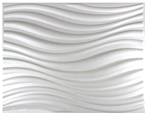 3D Wandpaneele Eleanor 63x80cm, Zuckerrohr- & Bambusfaser weiß - 100% Natur Paneele Wandverkleidung (5m²) deckenplatten akustikpaneele