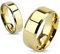 Autiga Damen Herren Ring Edelstahl Partnerring Ehering Verlobungsring Bandring Gold 54 - Ø 17,32 mm 6 mm