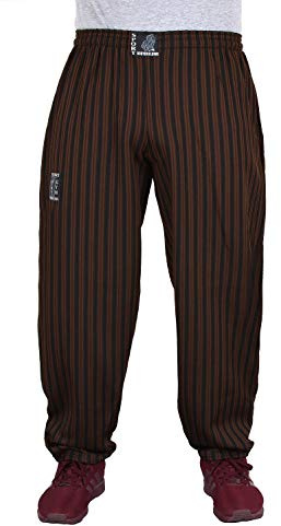 ESRA Herren Bodybuilding Hose Sporthose Fitnesshose Trainingshose Bodybuilderhose Jogginghose gestreift Herren Sport Hose mit Streifen SP01