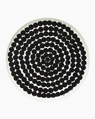 Marimekko - SIIRTOLAPUUTARHA - Teller - Steingut - weiß/schwarz - Ø 20 cm