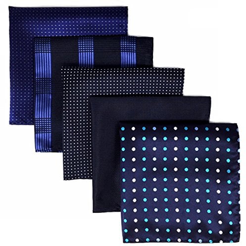 Shlax&Wing 5 Stück sortierte Taschentücher für Herren quadratisch Gr. Einheitsgröße Set04