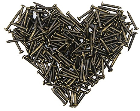 Yasorn Clavo de madera Antique DIY Accesorios decorativos Mini tornillo de clavo (bronce, juego de 500pcs)