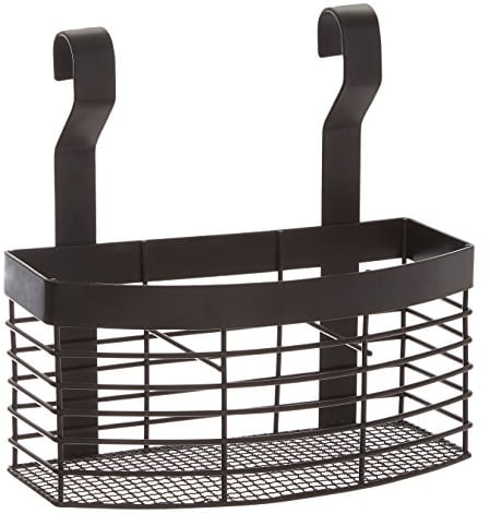 Premier Housewares 507225 Sorello - Cesto portaoggetti da appendere, in ferro, nero, 12 x 20 x 21 cm
