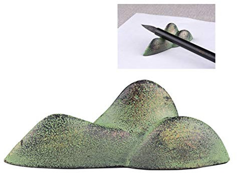 Bronze Mountain Briefbeschwerer Kalligraphie & Sumi Pinselständer für Malerei Pinselhalter Chinesische Pinselablage Pinselständer