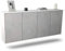 Dekati Sideboard Lakewood hängend (180x77x35cm) Korpus Weiss matt - Front Beton Optik - Push to Open