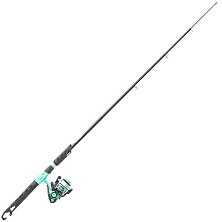 Zebco Kids Rambler Teleskop-Spinnrolle und Angelrute Combo, 60 cm bis 150 cm Teleskop-Angelrute, Größe 20, vorgespult mit 3,6 kg Cajun-Schnur, Meeresschaum/Schwarz