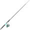 Zebco Kids Rambler Teleskop-Spinnrolle und Angelrute Combo, 60 cm bis 150 cm Teleskop-Angelrute, Größe 20, vorgespult mit 3,6 kg Cajun-Schnur, Meeresschaum/Schwarz