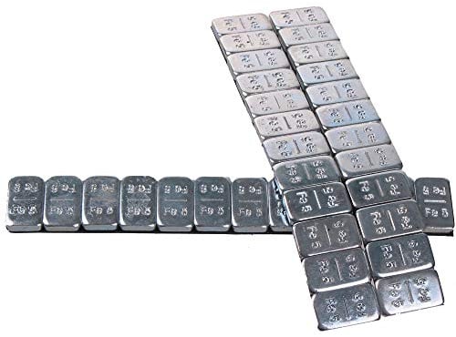 BB-EP Klebegewicht – 200 Riegel a 60 Gramm (12x5 gr.) Auswuchtgewicht – Wuchtgewicht für Alufelgen Silber-Glänzend – 12 kg