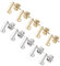 UNICRAFTALE 40 Pz 2 Colori Orecchino A Rettangolo Ipoallergenico con Anello Orecchino Rettangolare Dado per Orecchio 0.8mm Pin Orecchino A Bottone in Acciaio Inossidabile per Creazione di Gioielli